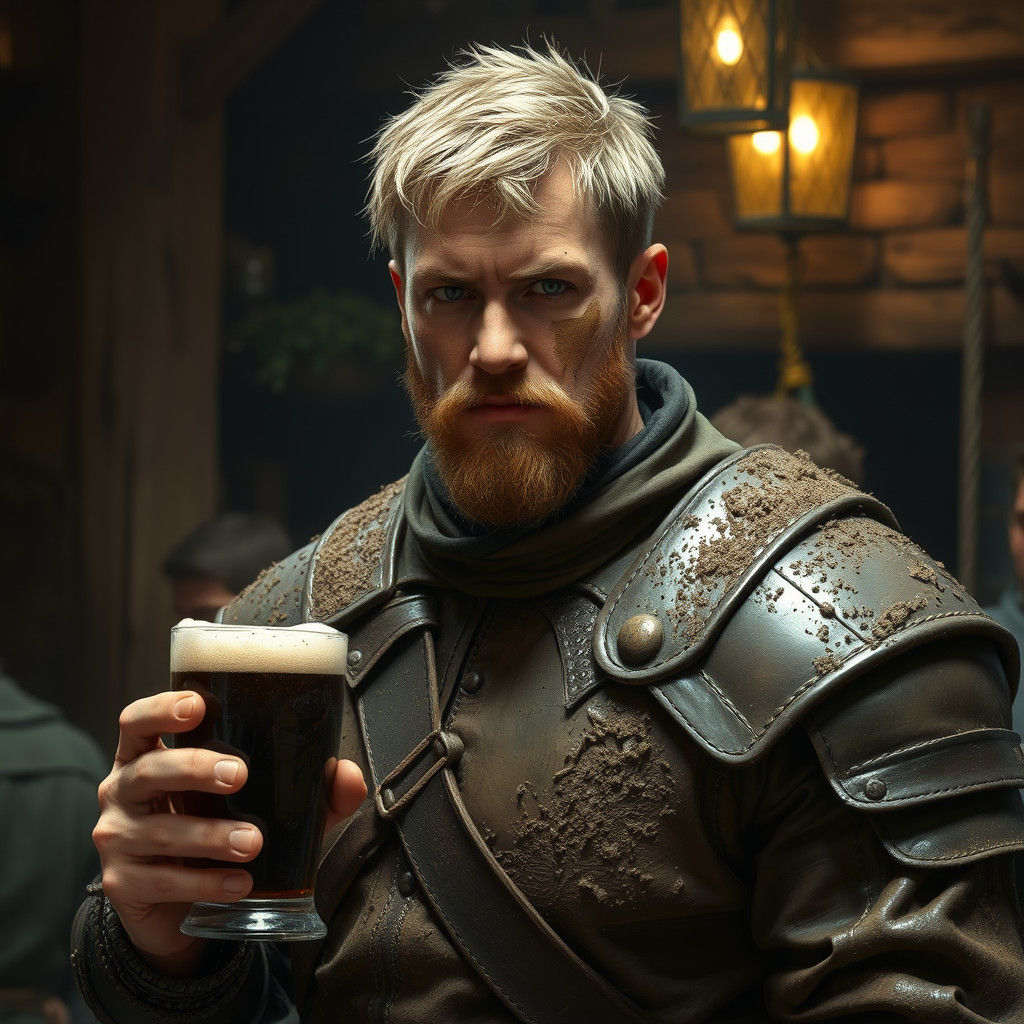 Battle-Worn Knight of the Mud in Dark Tavern