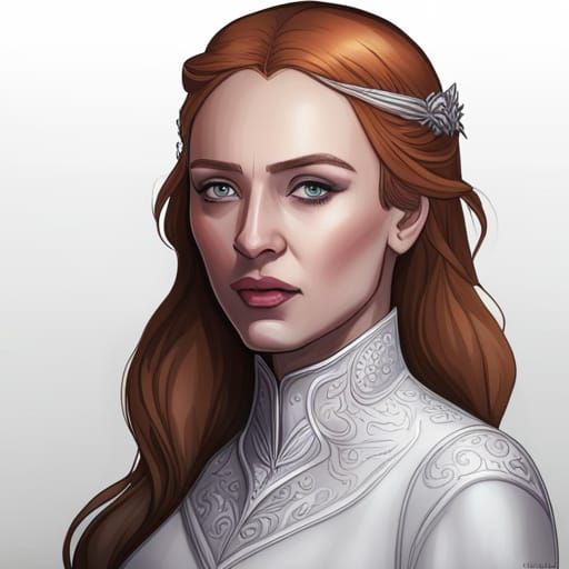 Sansa Stark Portrait in Art Nouveau Style