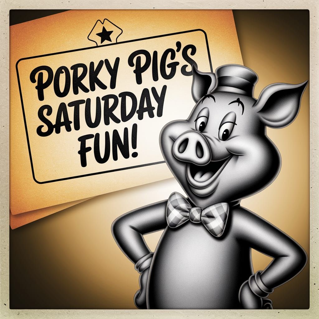Porky Pig Vintage Ad for Saturday Fun