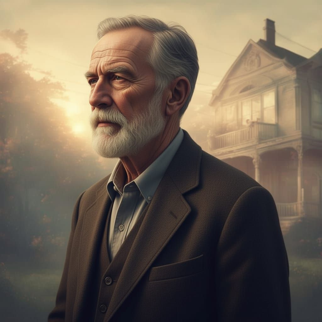 full colour old fashioned 1950s faded photograph