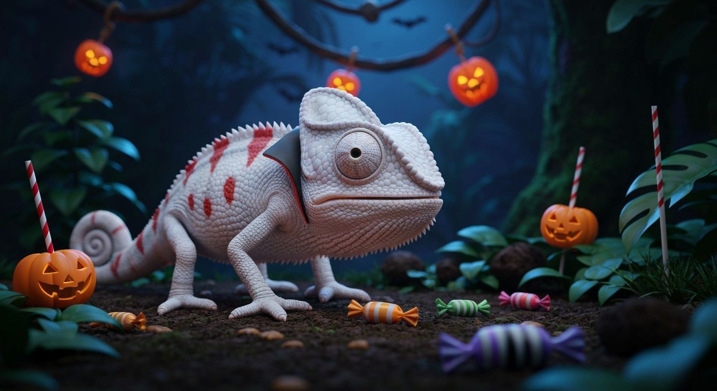 Chameleon Dracula Costume in Spooky Jungle