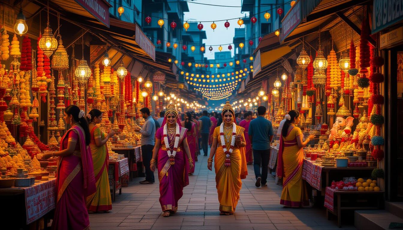 Ganesh Chaturthi Celebration in Jodhpur, Hyperrealistic Imag...