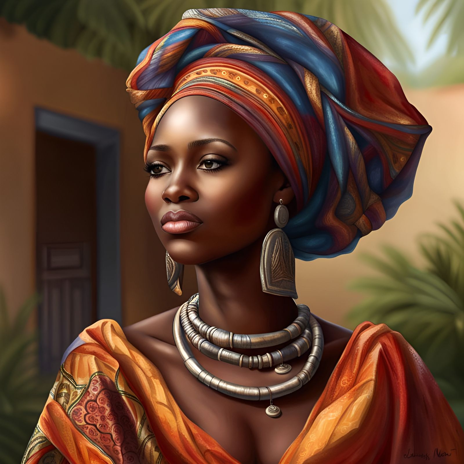 Realistic Portrait of a Gambian Woman