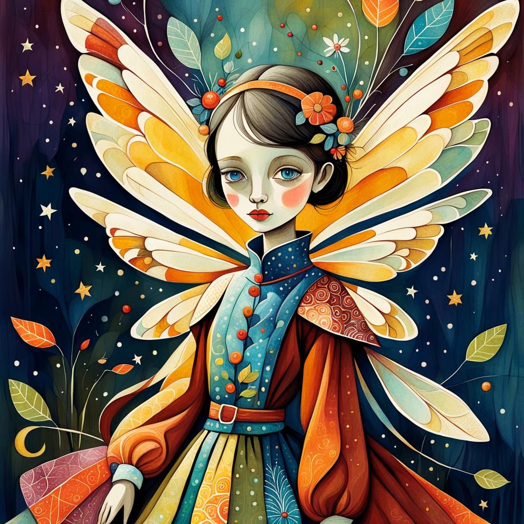 Adorable Whimsical Illustration in Abstract Style