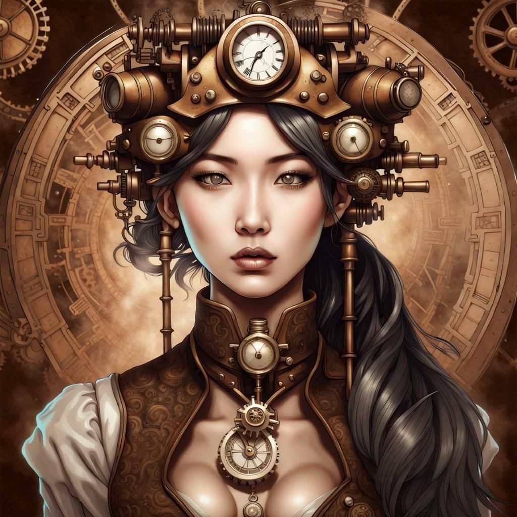 Beautiful Asian Steampunk Women