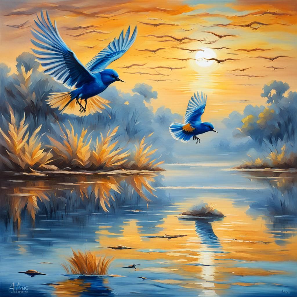 Vibrant Morning in African Serenity