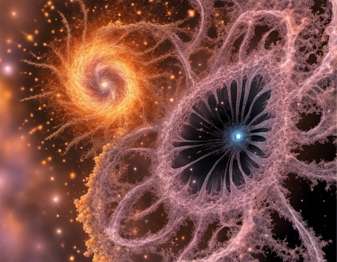 Microscopic Black Hole Explosion: Abstract Cellular Art