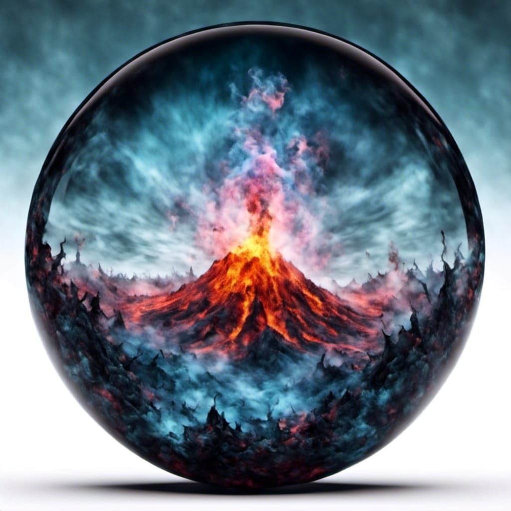 Volcanic Hellscape Reflected in Crystal Ball