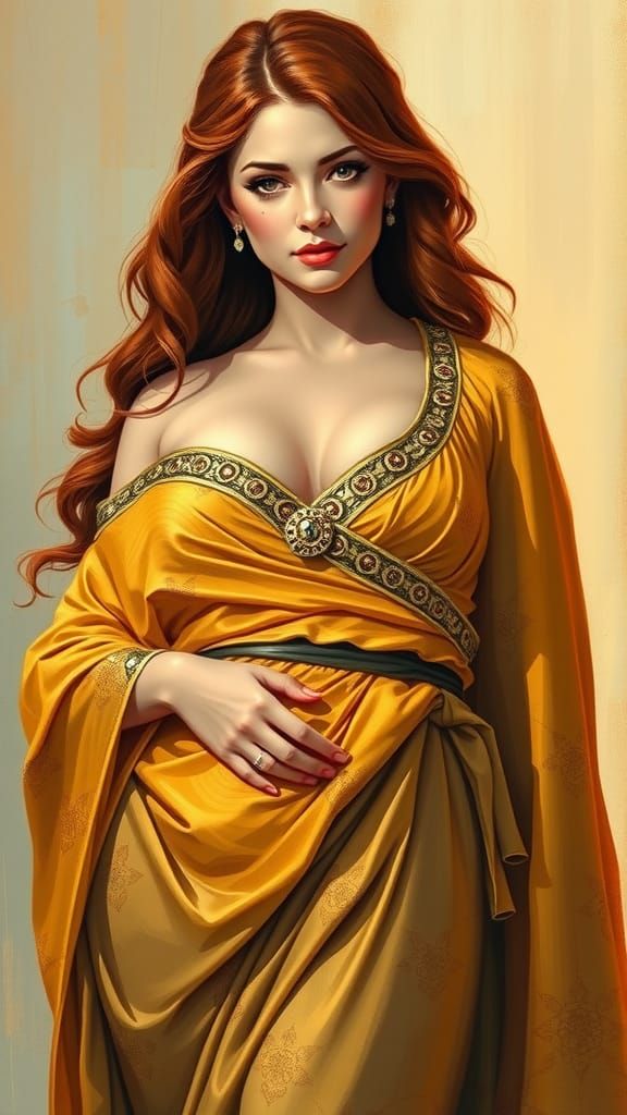 Elegant Goddess in the Style of the Ashcan School