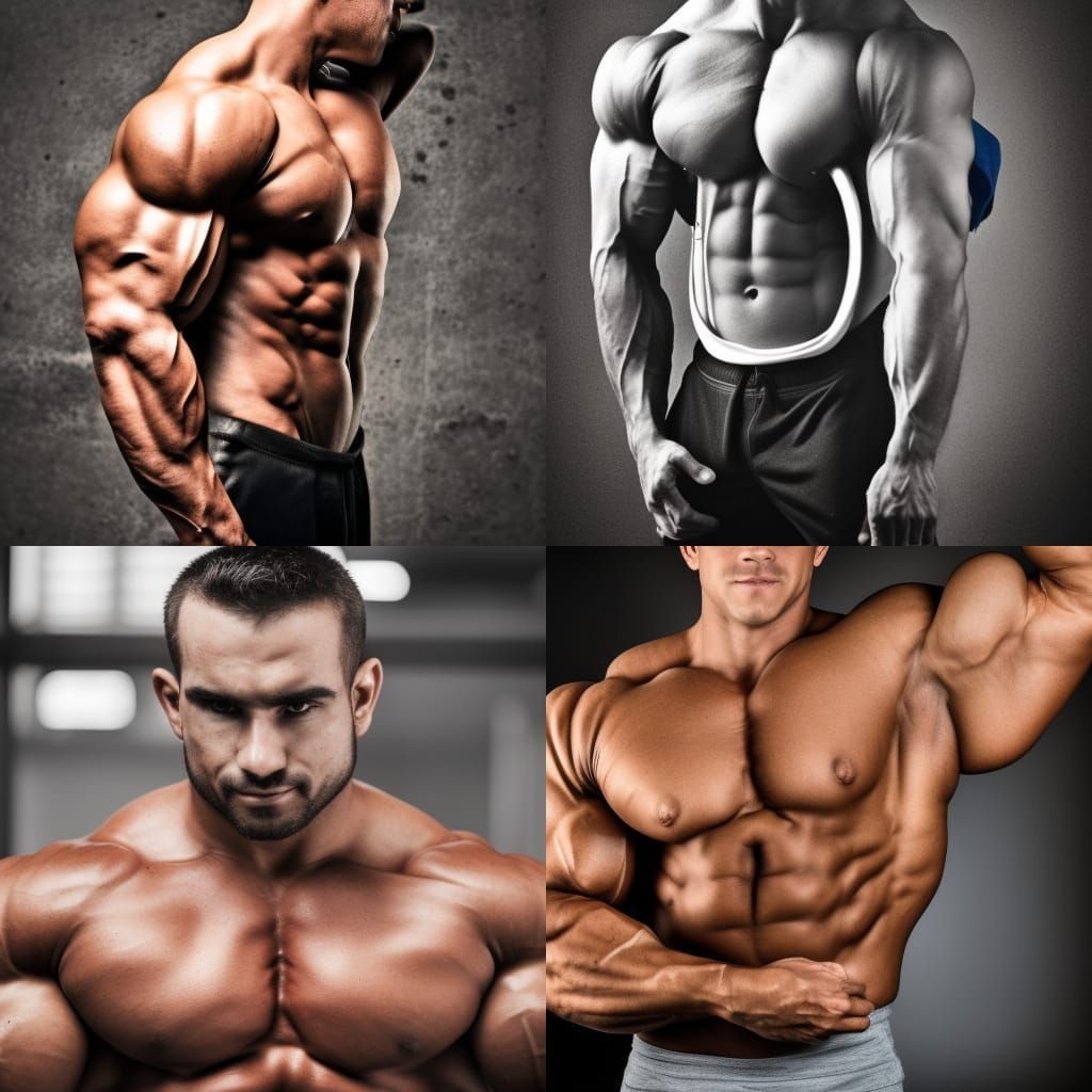 Bodybuilder Muscle Definition in Natural Lighting