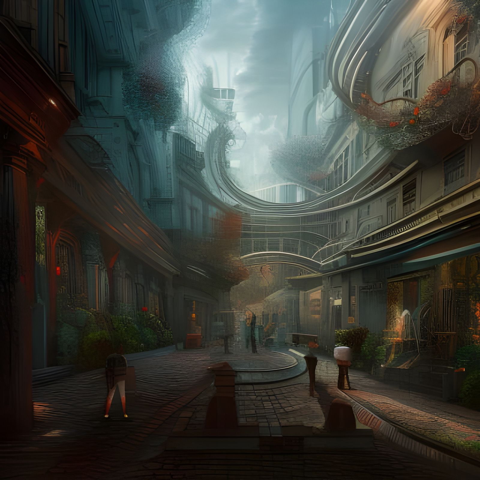 Hacker Woman in Cyberpunk Style Concept Art