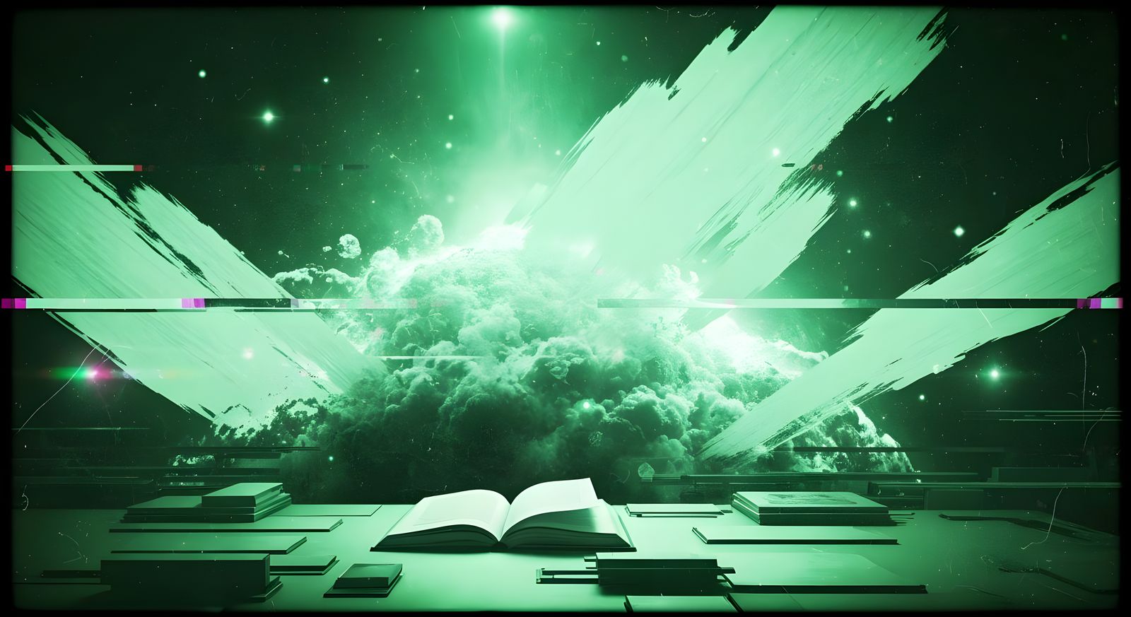 Cosmic Chaos Reading Space in Abstract Expressionism Style