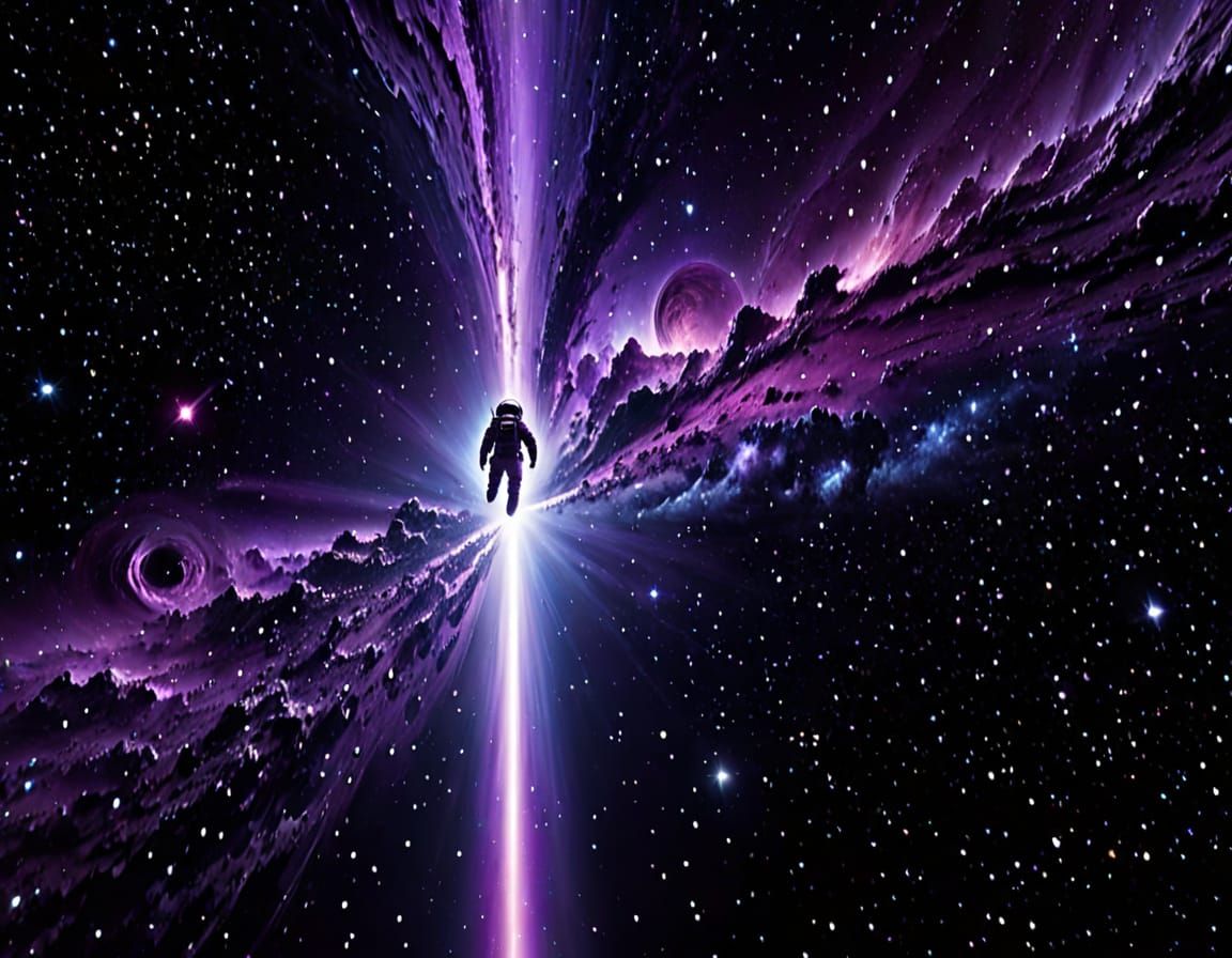 Astronaut Lost in Cosmic Wormhole, Memories Fade