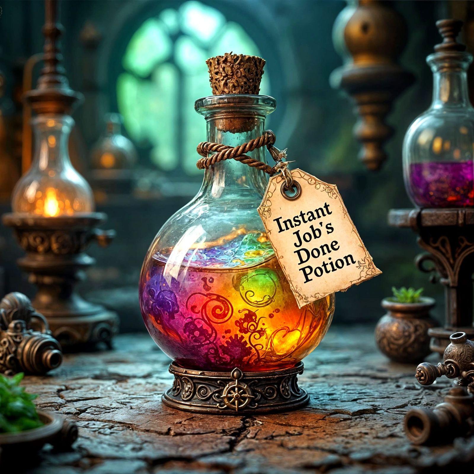 Epic Potion in a Warcraft Orcish Alchemist Lab