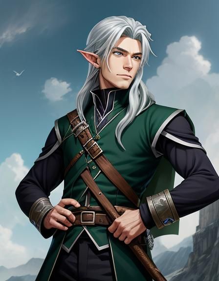 Anime Style Half-Elf Ranger Archer Portrait