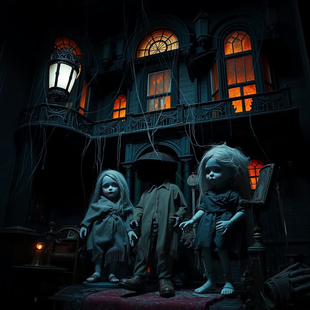 Mysterious Victorian Mansion with Haunted Dolls and Eerie Fi...