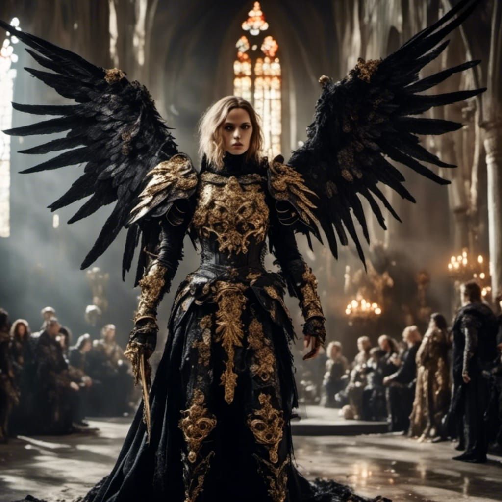 Death Pact Angel in Ruined Church, Dark Fantasy