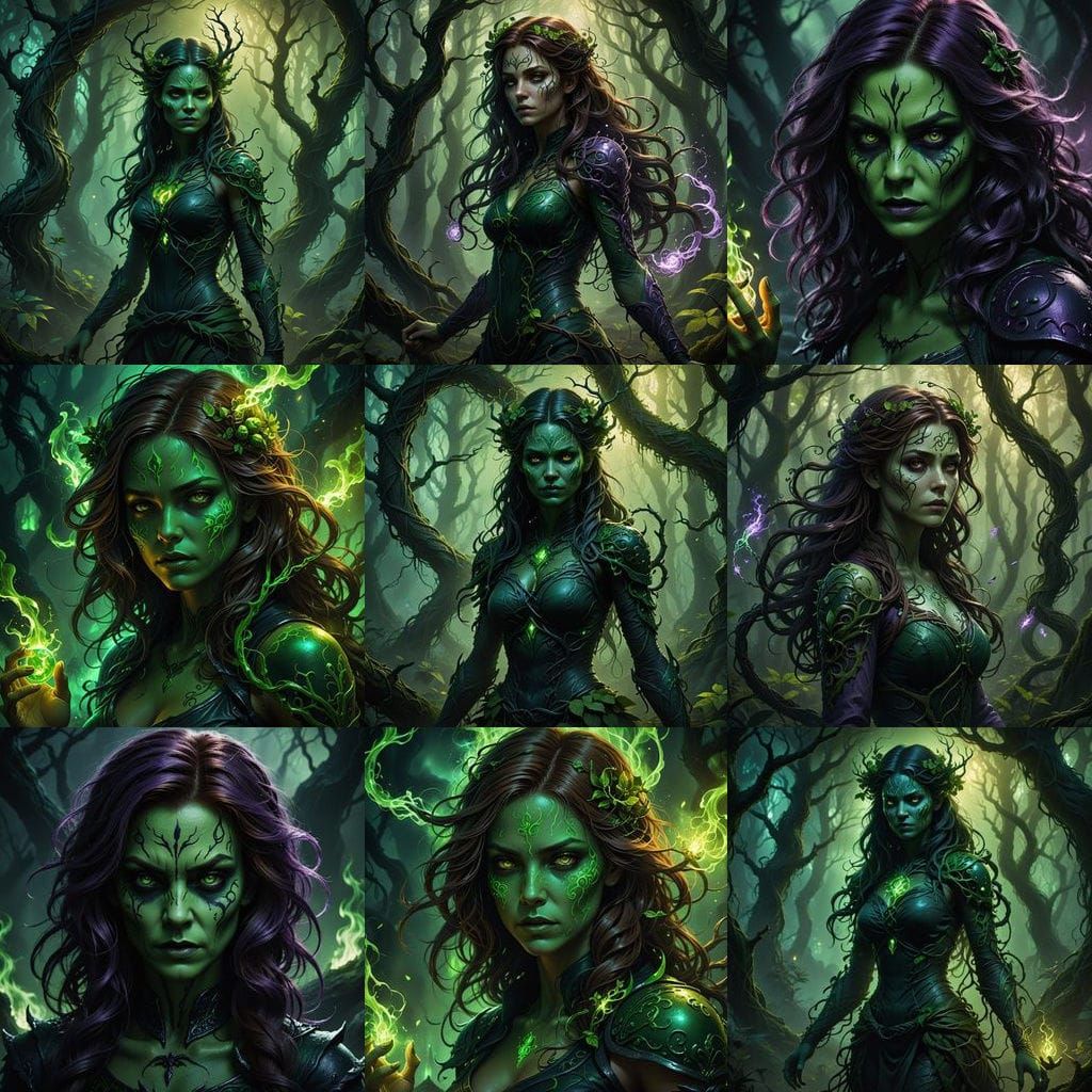 Poison Elemental Character with Brown Hair