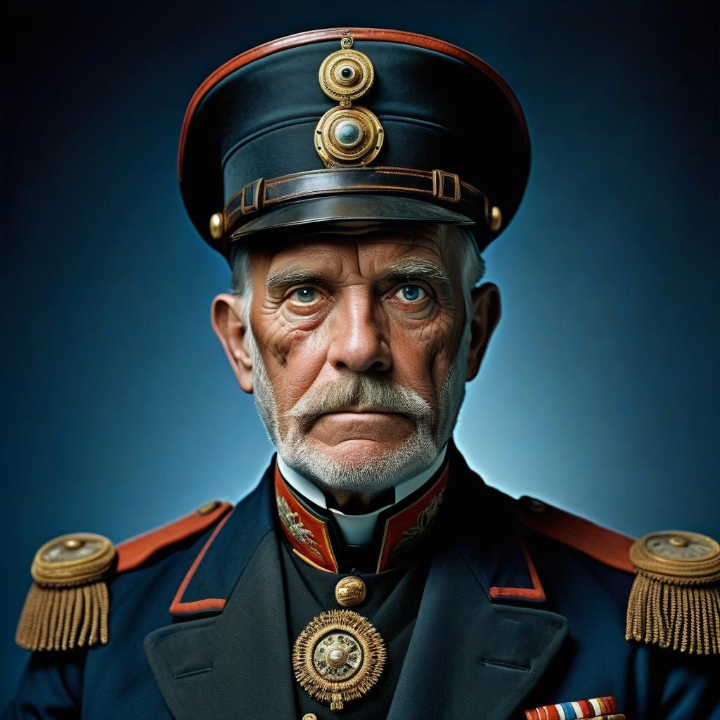 Biopunk Victorian General Portrait, Professional Photography