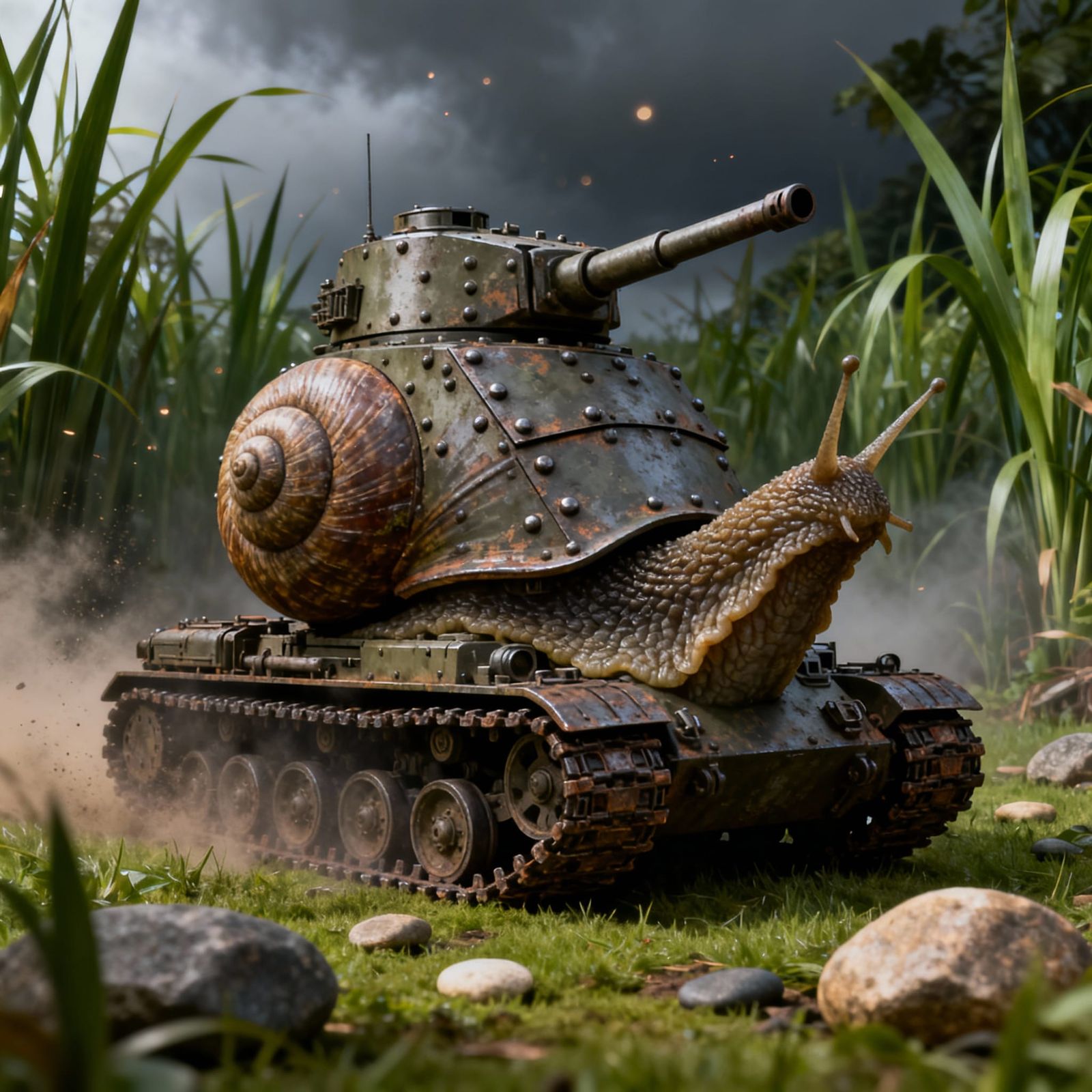 Snail Tank: Hyper-Realistic Macro Photography Masterpiece