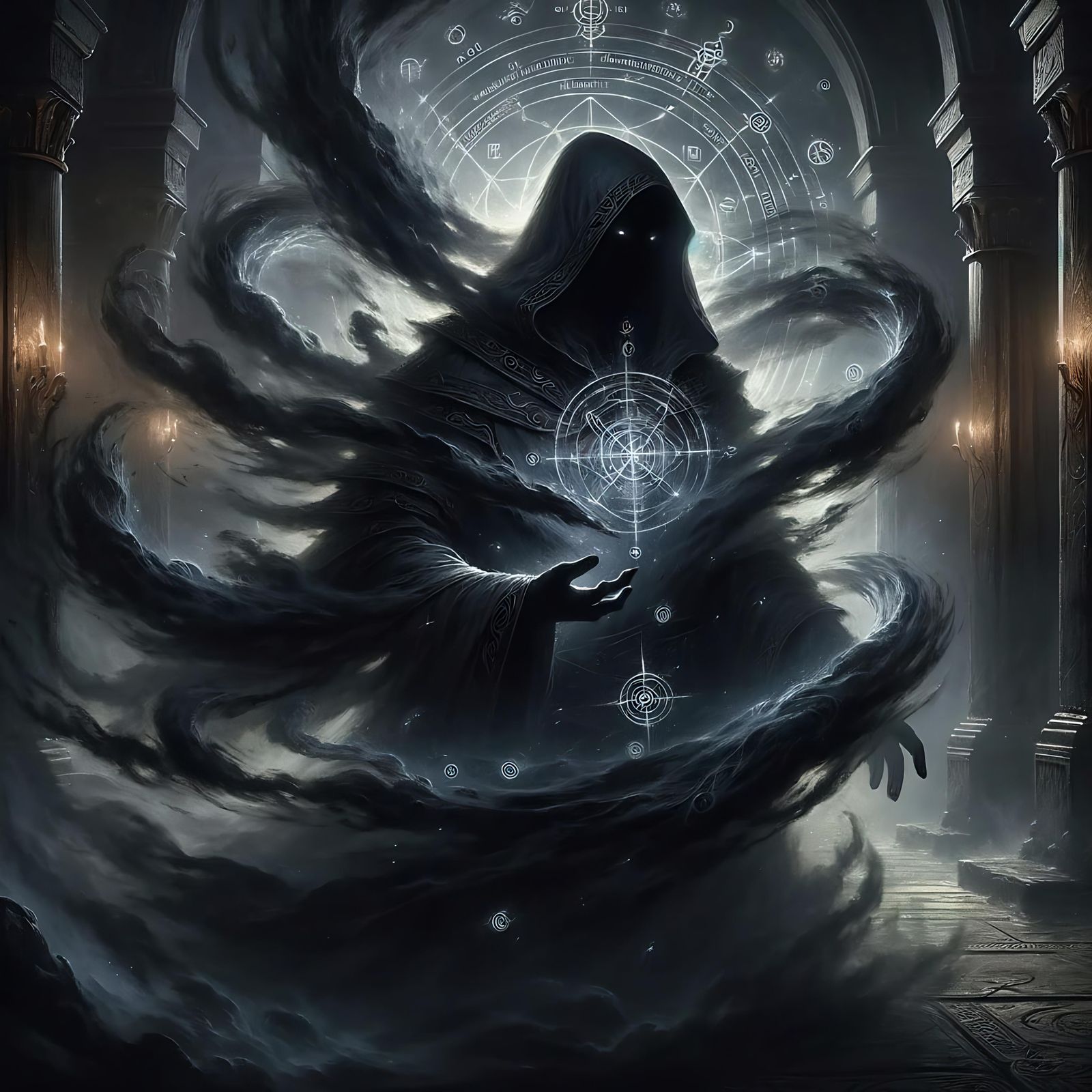 Armor of Darkness Spell in a Fantasy Setting