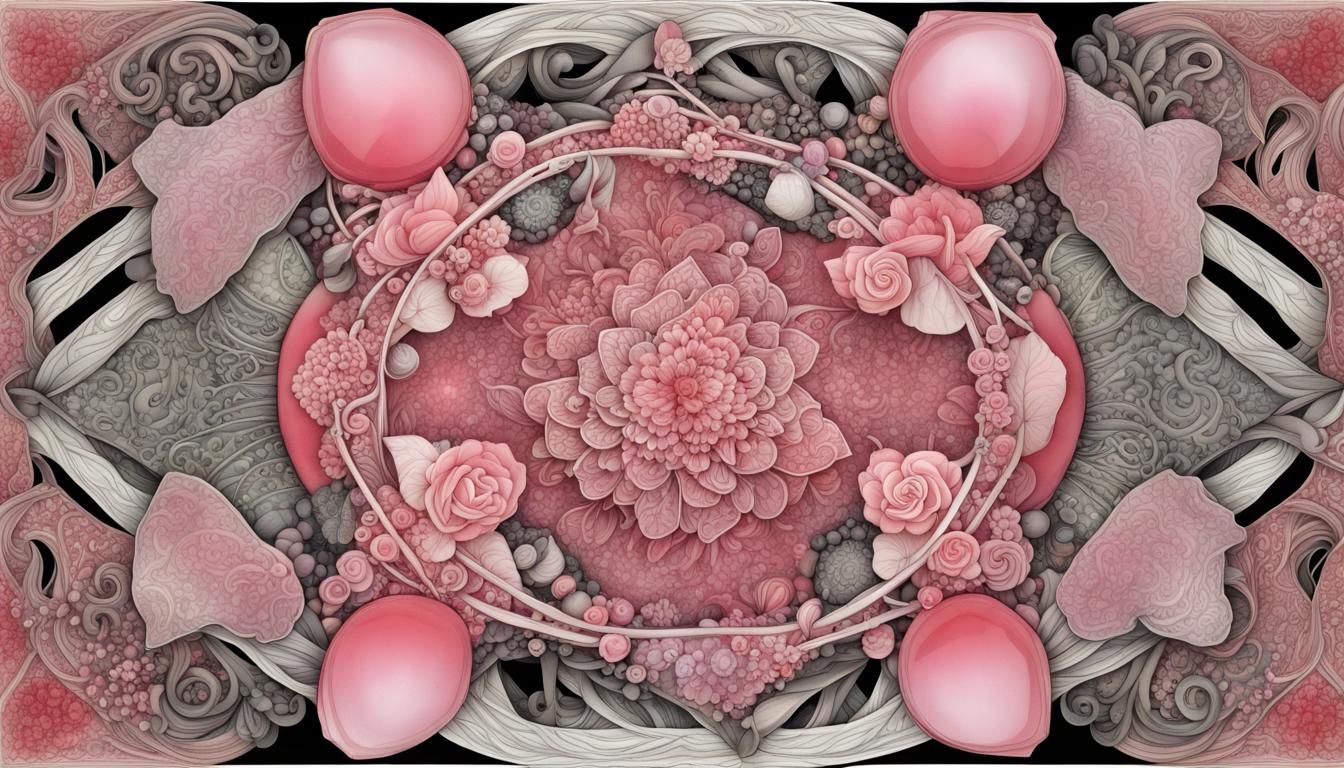 Abstract Fractal Art with Geometric Shapes