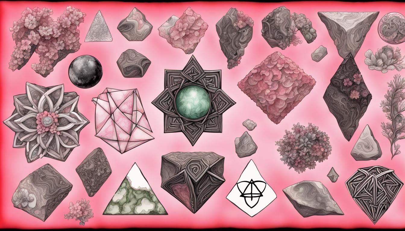 Abstract Fractal Art with Geometric Patterns