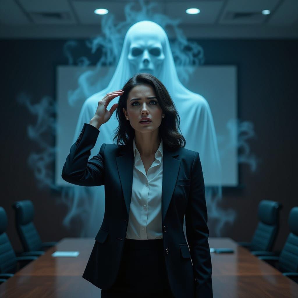 Haunting Aura Envelops Motivational Speaker