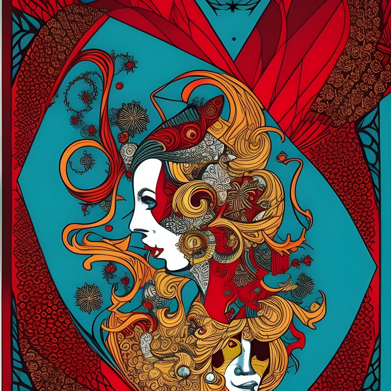 Psychedelic Fractal Art Inspired by Alice in Wonderland