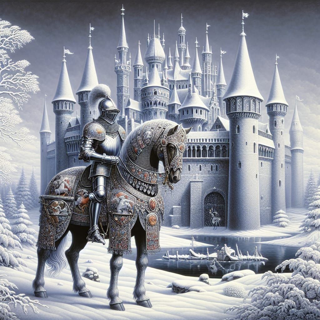 Winter Kingdom in Diamond Painting Style