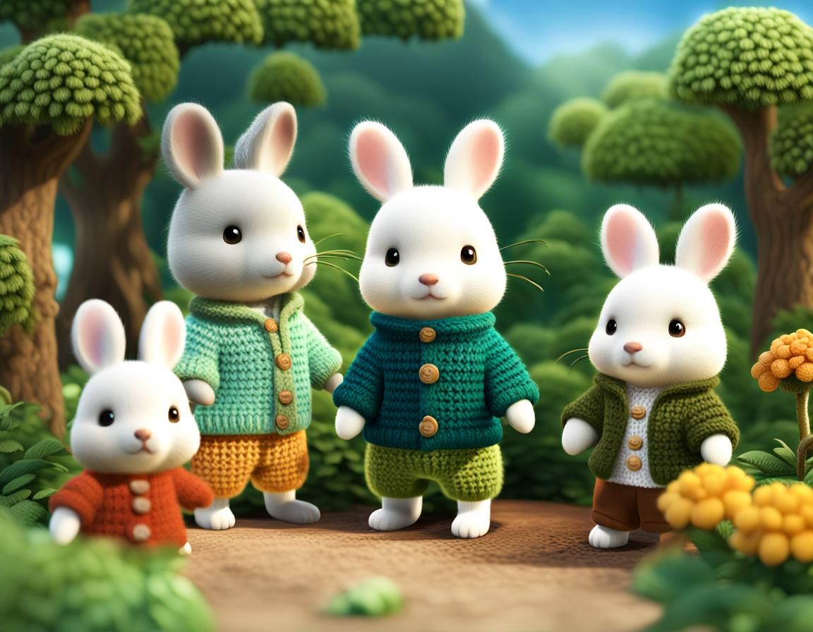 Sylvanian Family Critter in Crochet Sweater