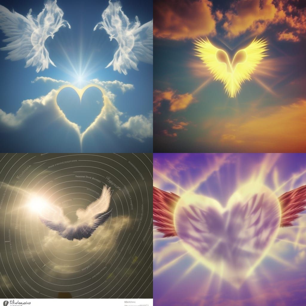 Heart with Wings in Divine Sunshine