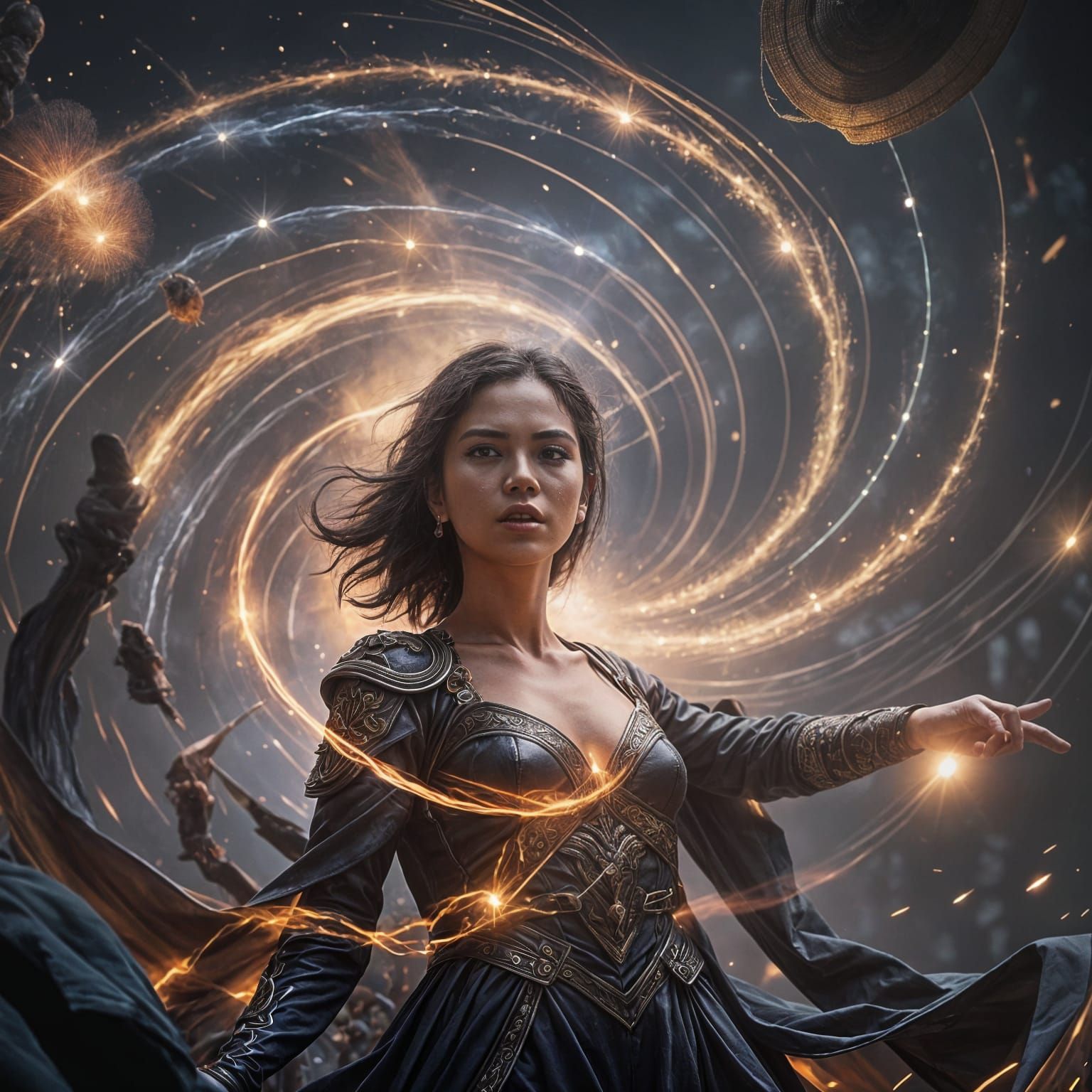 Cosmic Hero Unleashing Destructive Energy