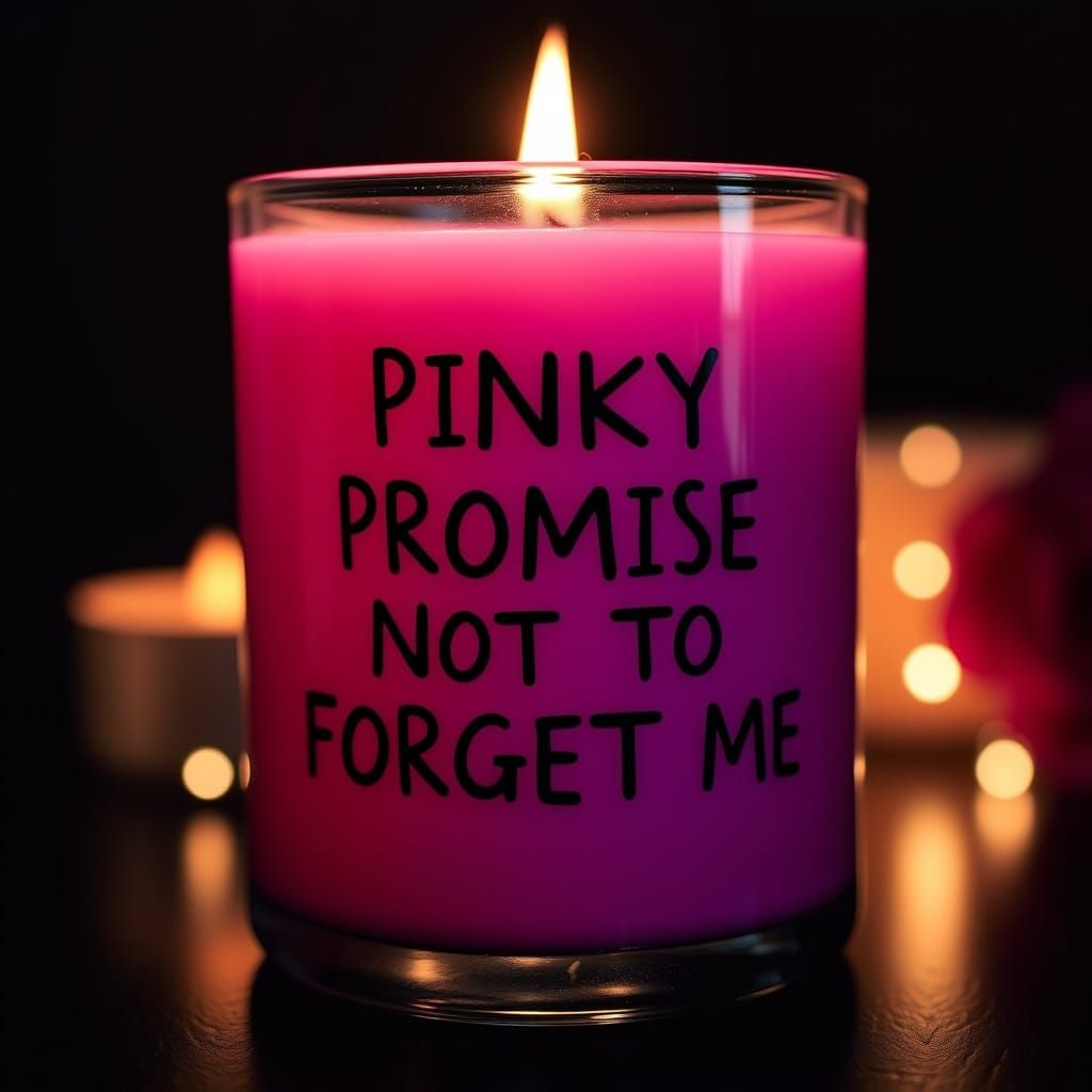 Romantic Pink Candle in Moody Lighting