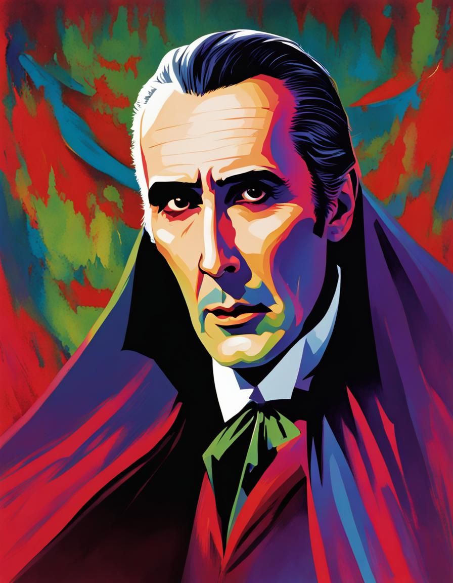 Christopher Lee as Dracula in Vivid Colors