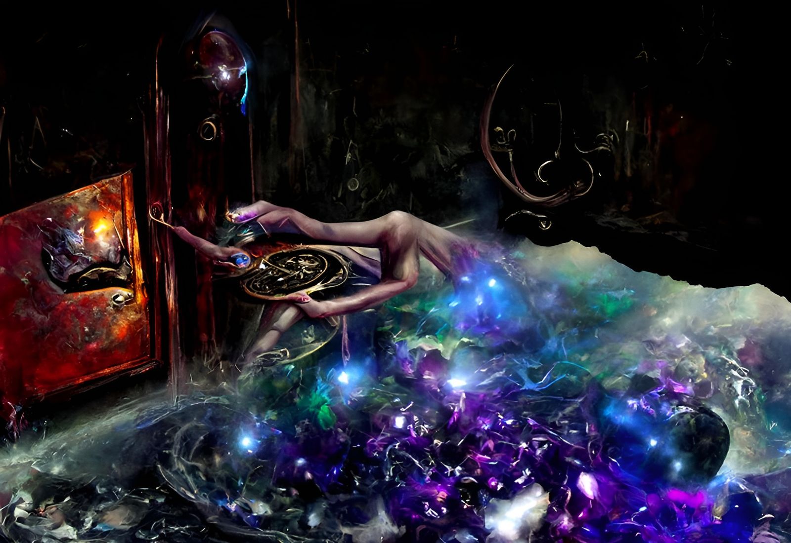Cosmic Portal to Another World: Aetherpunk Digital Art