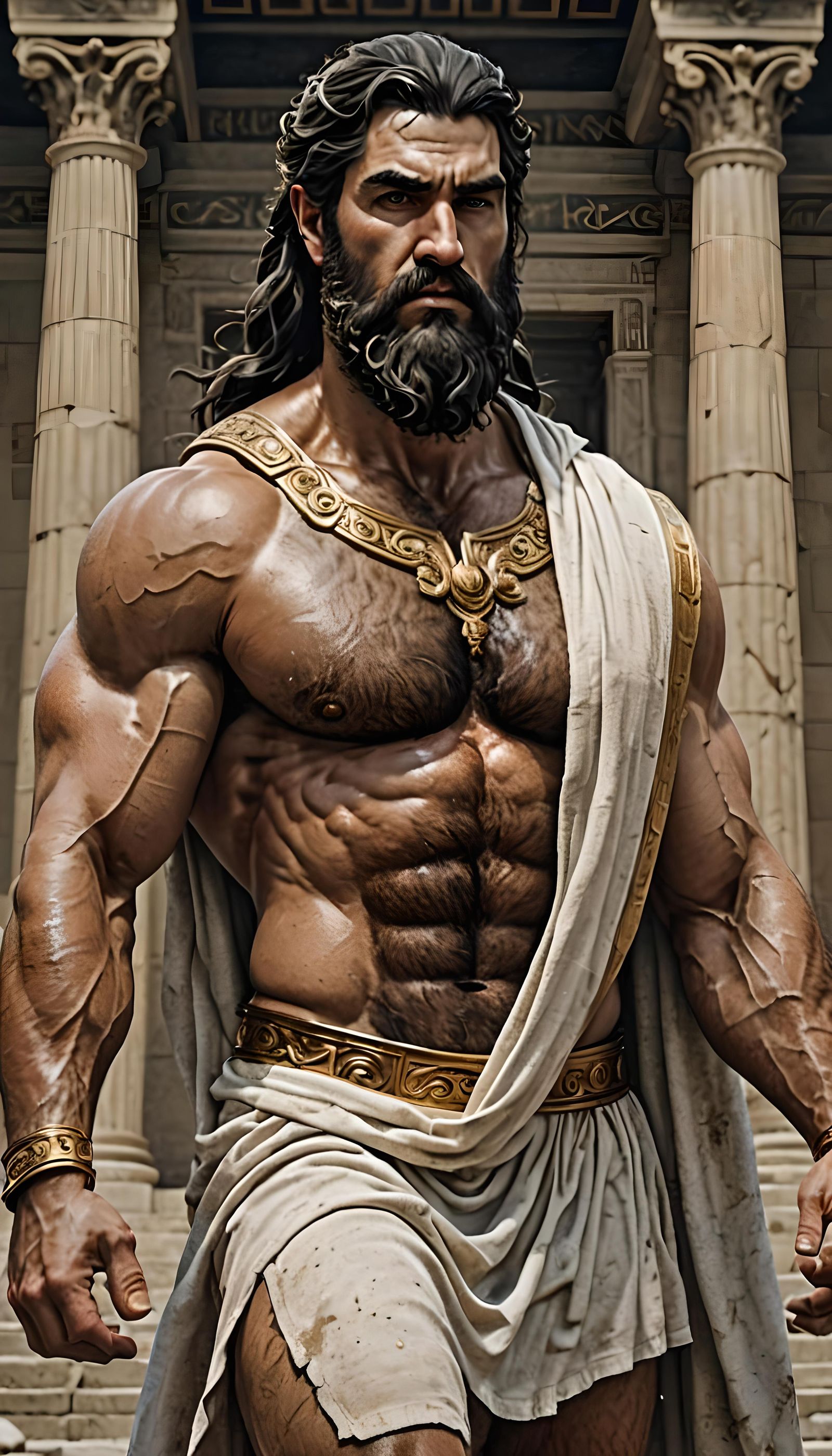 Photorealistic Zeus, Greek God of Thunder