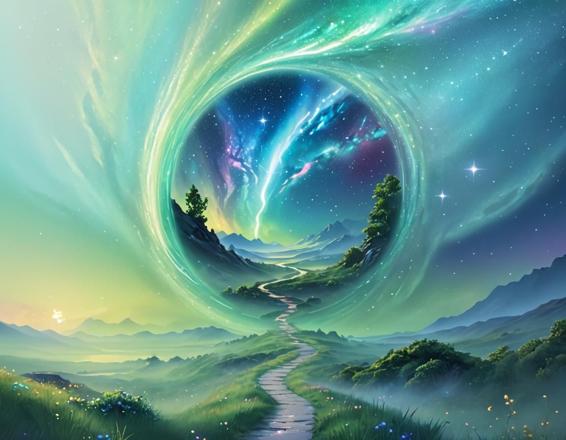 Dreamscape Concept Art: Stardust Pathway in the Sky