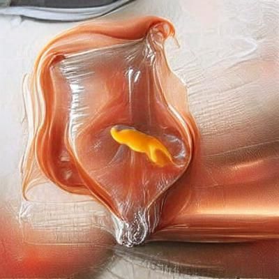 Surreal Goldfish in Transparent Enclosure