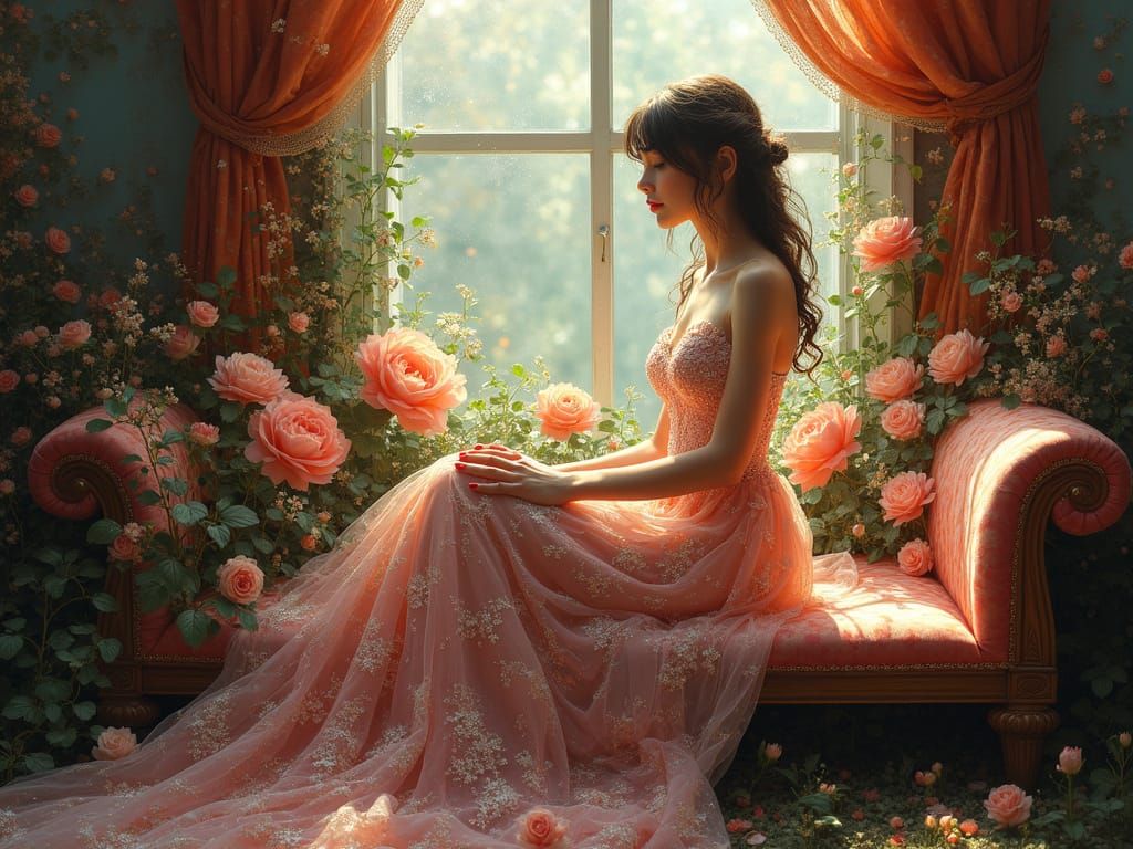 Enchanted Window Seat Blooms in Whimsical Floral Display