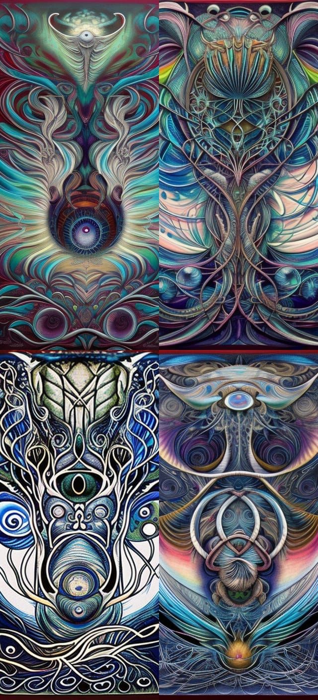 Ethereal Archivist by Aaron Horkey: Intricate RGB Design