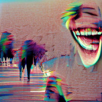 Abstract Portrait in Shadowy, Melancholic Style