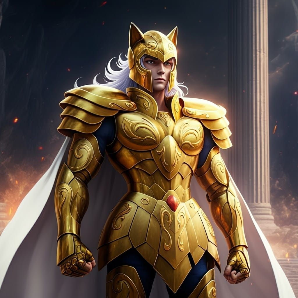 Epic Golden Saint in Triadic Colors