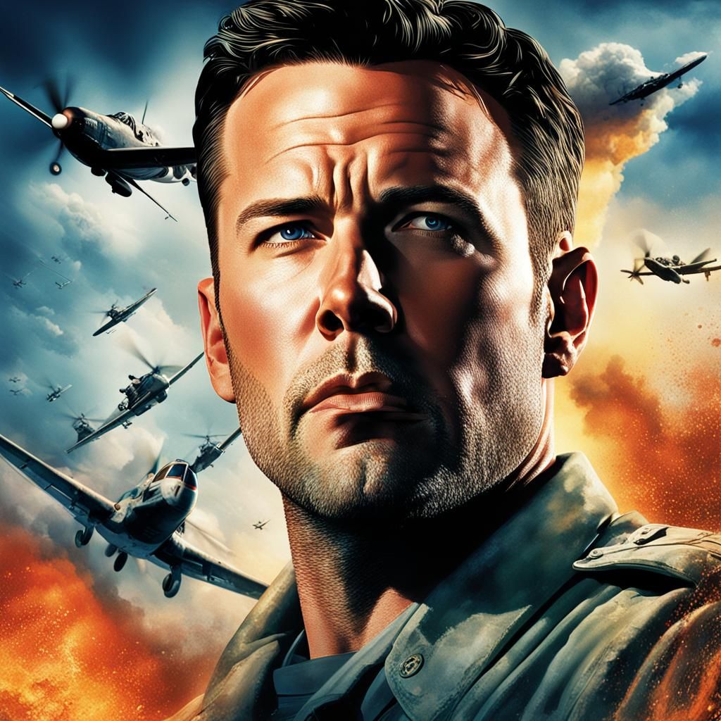 Ben Affleck Pearl Harbor Movie Poster: Hyperrealistic Art