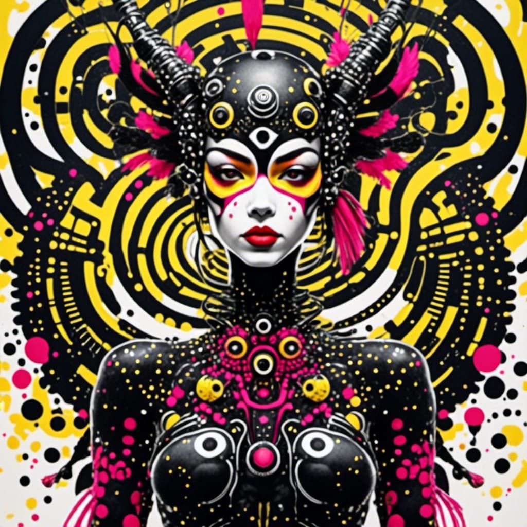 Steampunk Design with Pop Art Dots