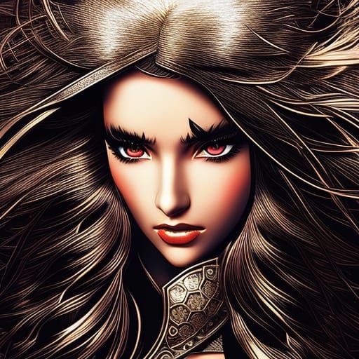 Phoenix Girl in a War Zone Inferno