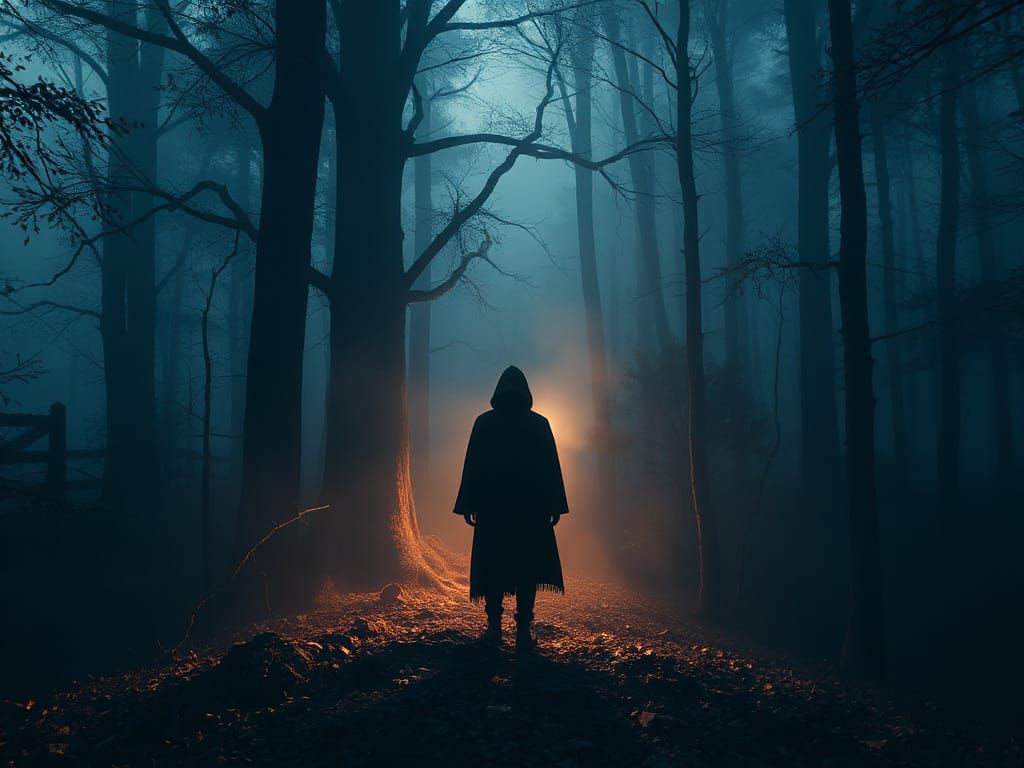 Ethereal Encounter in Mystical Forest