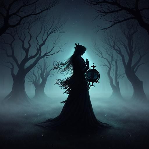 Moonlit Graveyard: A Haunted Night Scene