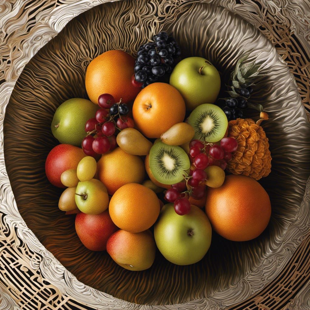 Detailed Fruit Bowl Still Life Photography