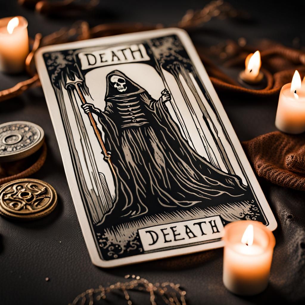 Death Tarot Card Close-Up
